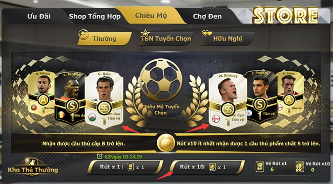 Chiêu mộ cầu thủ trong game bóng đá Mobasaka