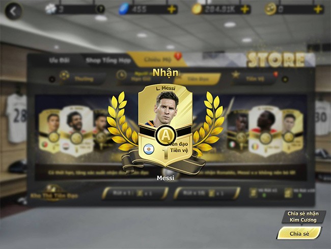 Nhận được cầu thủ mới