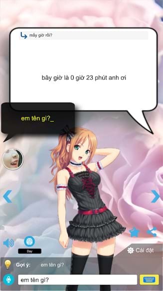 Hỏi thăm làm quen với ứng dụng Người Yêu Ảo