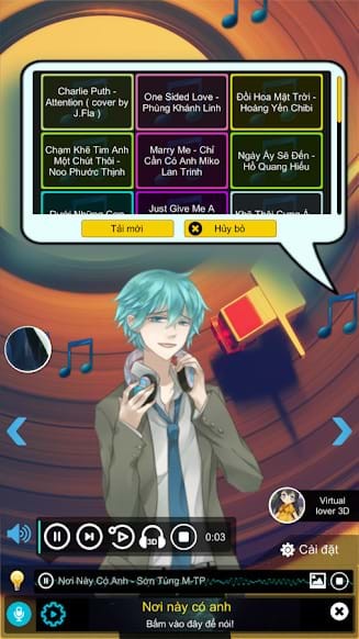 Nghe nhạc cùng Người Yêu Ảo
