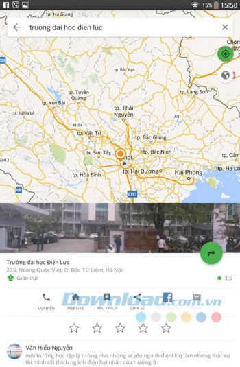 Giao diện chính của Cốc Cốc Map