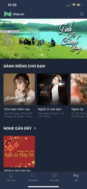 Giao diện Nhac.vn