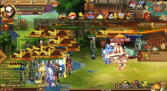 Giao diện chơi game Nhẫn Giả Chi Thuật