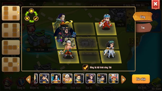 Lựa chọn đội hình chiến đấu