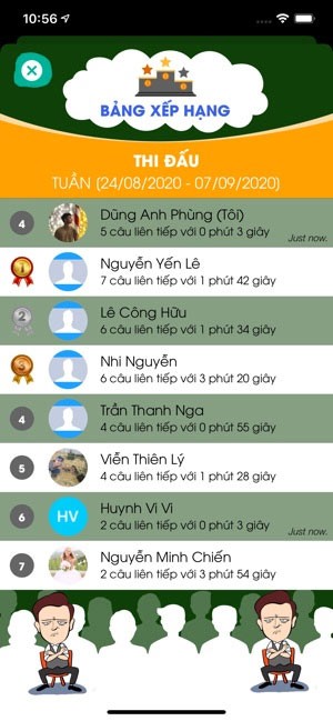 Bảng xếp hạng