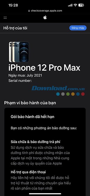 check bao hanh iphone 7*402233