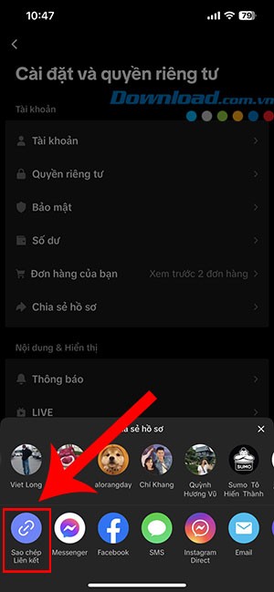 cach lay link tai khoan TikTok 4*429328
