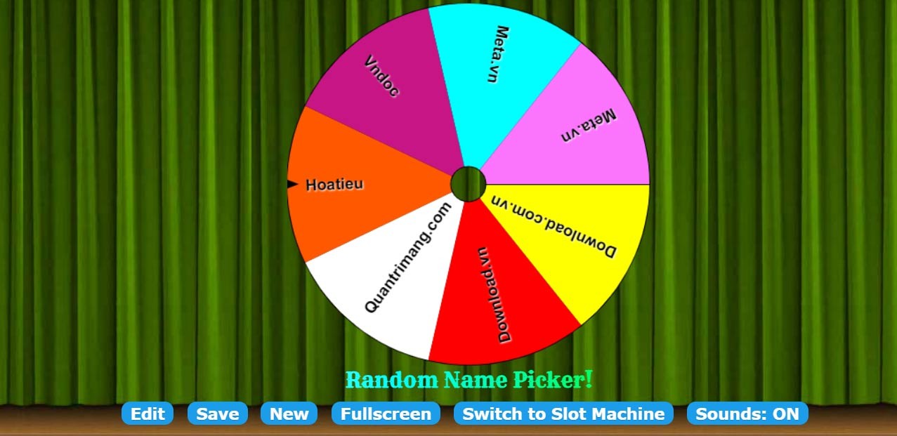 App tạo vòng quay tên