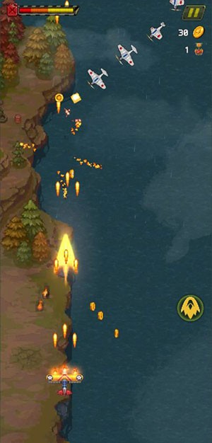 Máy bay Grumman F3F bắn ra 3 viên đạn cùng lúc