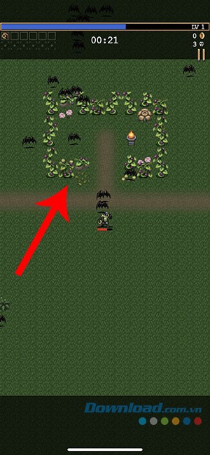 Khu vườn là cái bẫy dẫn đến kết thúc cho người chơi Vampire Survivors