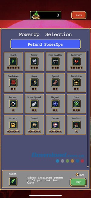 PowerUp cung cấp sức mạnh quan trọng để nhân vật sống sót