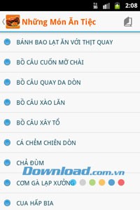 Những Món Ăn Tiệc for Android