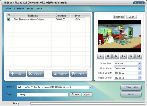 Nidesoft FLV to AVI Converter