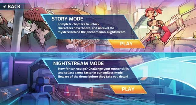 Game Endless Runner Nightstream cung cấp 2 chế độ game khác nhau