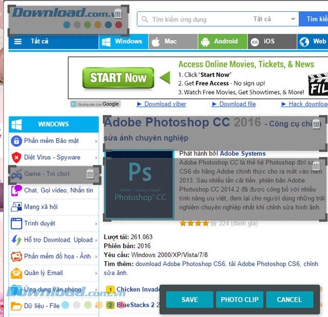 Chụp từng phân vùng hữu ích