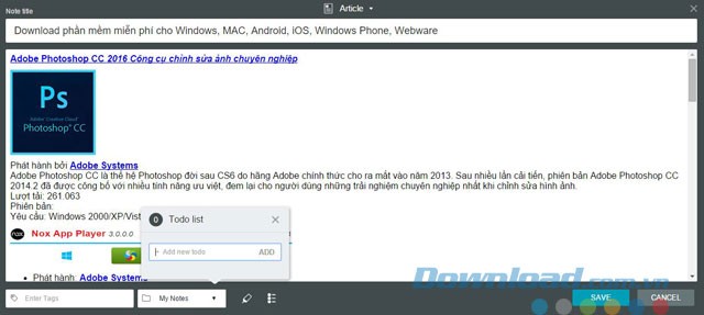 Chỉnh sửa trước khi lưu