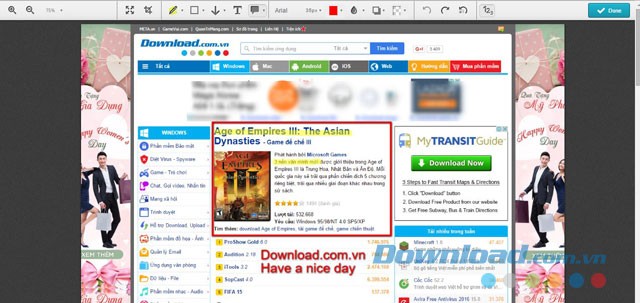 Chỉnh sửa ảnh với nhiều lựa chọn