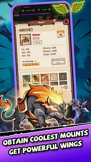 Thu thập các thú cưỡi tuyệt vời, nhận các đôi cánh mạnh mẽ