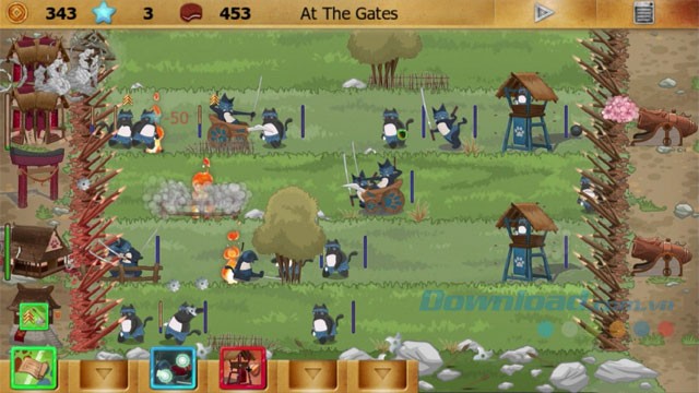 Game thủ thành Ninja Cats vs Samurai Dogs