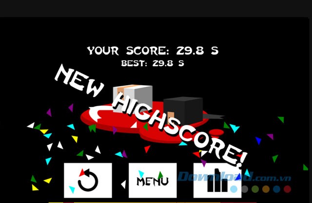 Thành tích tính bằng thời gian trụ trên bàn chơi