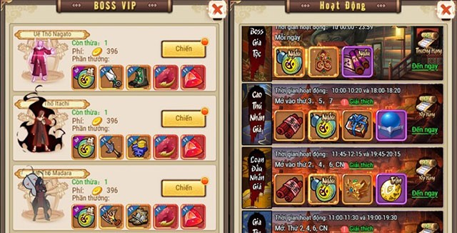 Tính năng mới cập nhật Ninja Làng Lá