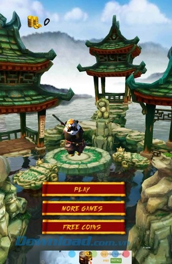 Giao diện game Ninja Panda Dash