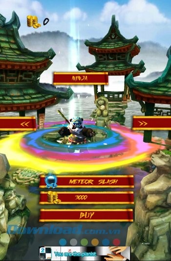 Kỹ năng của nhân vật trong game Ninja Panda Dash