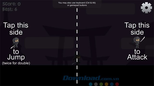 Hệ thống điều khiển game Ninja Run