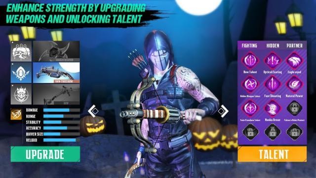 Tăng cường sức mạnh bằng các mở khóa các vũ khí và tài năng khác nhau