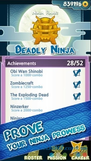 Ninja Slash cho iOS khoe thành tựu trên bảng xếp hạng toàn cầu