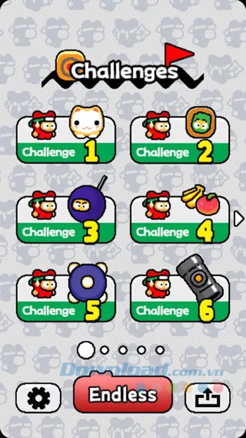 Chọn chế độ chơi game Ninja Spinki Challenges