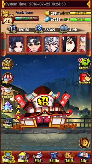 Đấu trường trong game Ninja Village