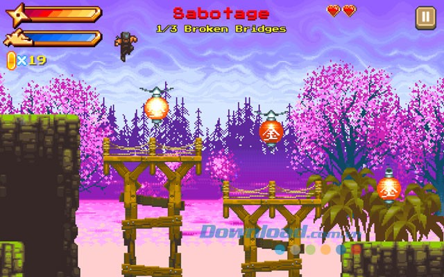 Giao diện chơi game NinjAwesome trên Android