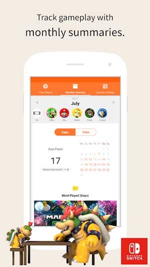 Theo dõi thời gian chơi hàng tháng