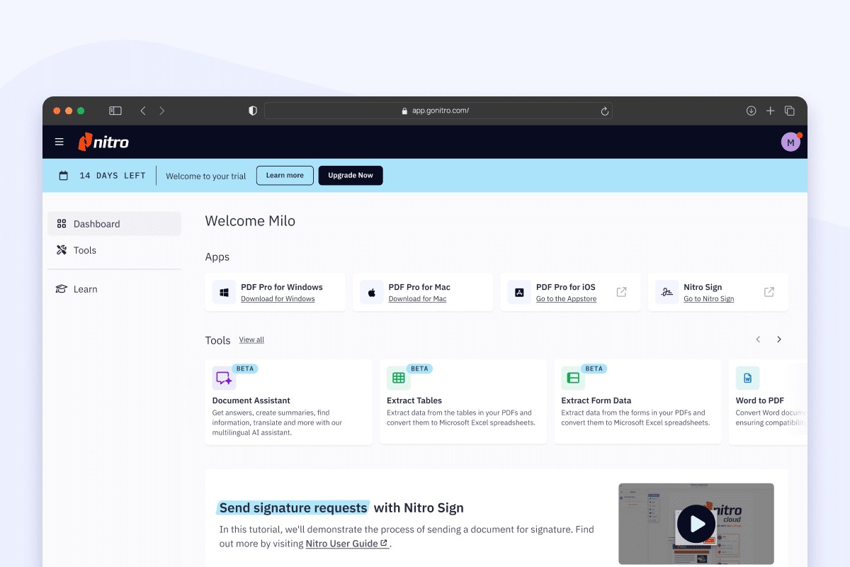 Nitro Pro là một công cụ tạo & sửa PDF trực quan và dễ dàng