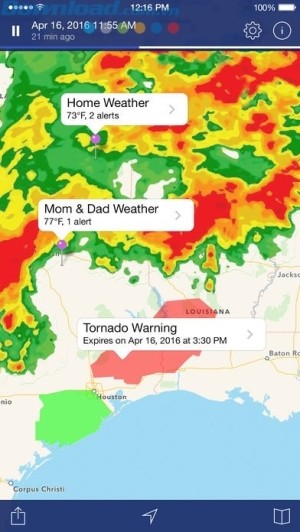 Xem thời tiết theo thời gian thực ở nhiều nơi trên thế giới