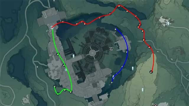 Route thu thập Lanternberry chi tiết trong Tiger's Maw Mine