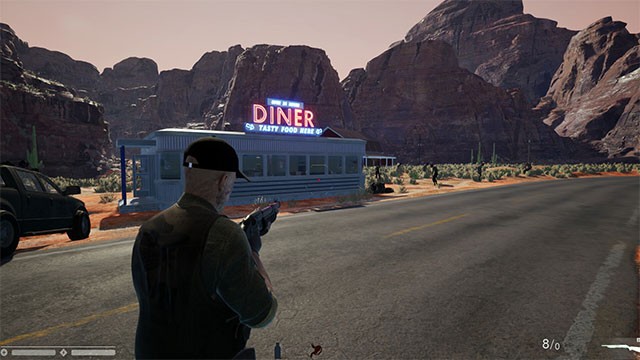 Bối cảnh game NOMU đặt giữa sa mạc Nevada bỏng rát và hoang vắng