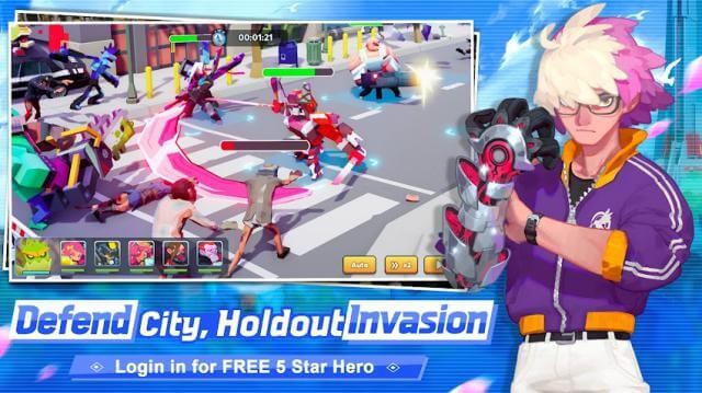 Bảo vệ thành phố và ngăn chặn kẻ thù trong game Nonstop Game