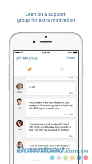 Noom Coach cho iOS hỗ trợ giảm cân theo nhóm
