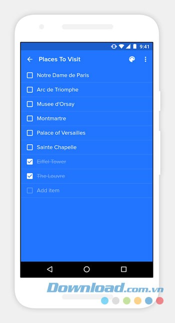 Giao diện sử dụng Zoho Notebook trên Android