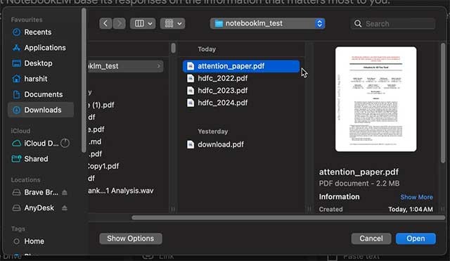 Có thể tải tài liệu ở nhiều định dạng khác nhau lên NotebookLM