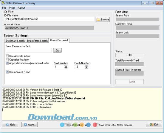 Notes Password Recovery