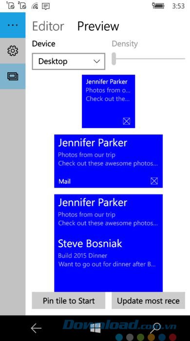 Hình ảnh ứng dụng trên điện thoại