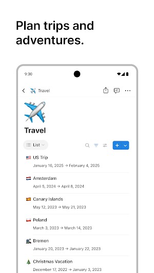 Lên kế hoạch cho các chuyến đi