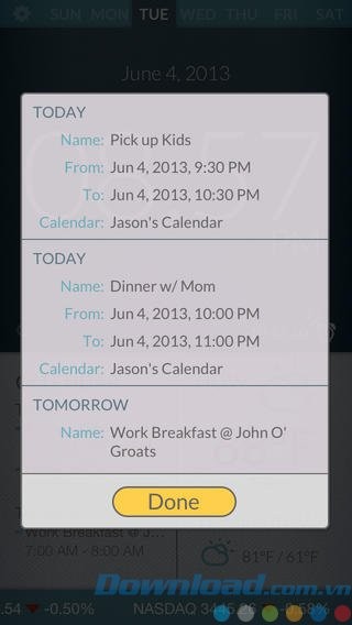 Quản lý nhiệm vụ trên lịch