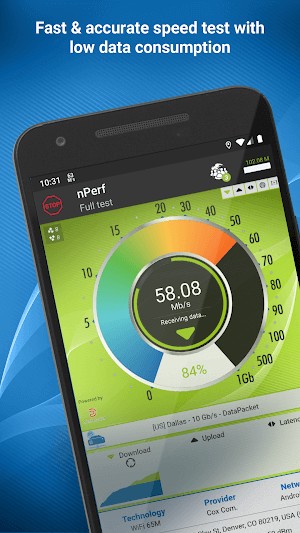 nPerf đo tốc độ mạng nhanh chóng, tốn ít dữ liệu