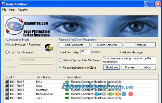 Nsasoft Remote Shutdown