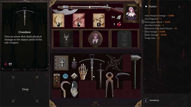 Hấp thụ sức mạnh của ma cà rồng hoặc bán chúng để nâng cấp trang bị