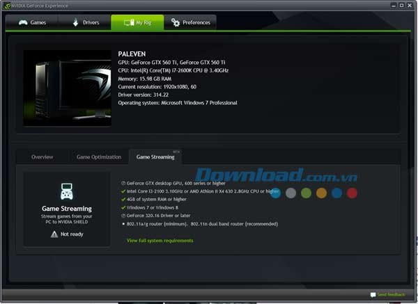 NVIDIA GeForce Experience